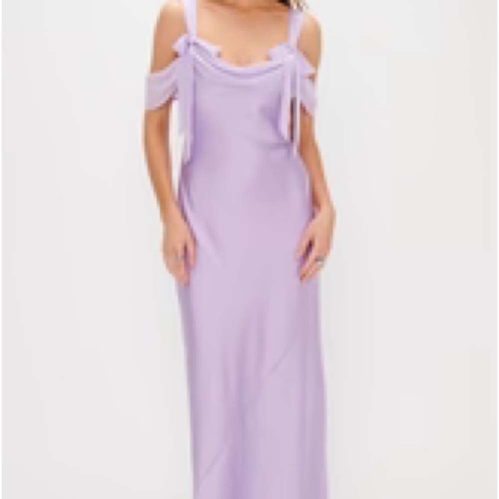 Show me your mumu Elegant Lavender Off-Shoulder Dress